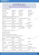 Đề thi học kì 1 Tiếng Anh 6 Friends Plus - Đề số 8